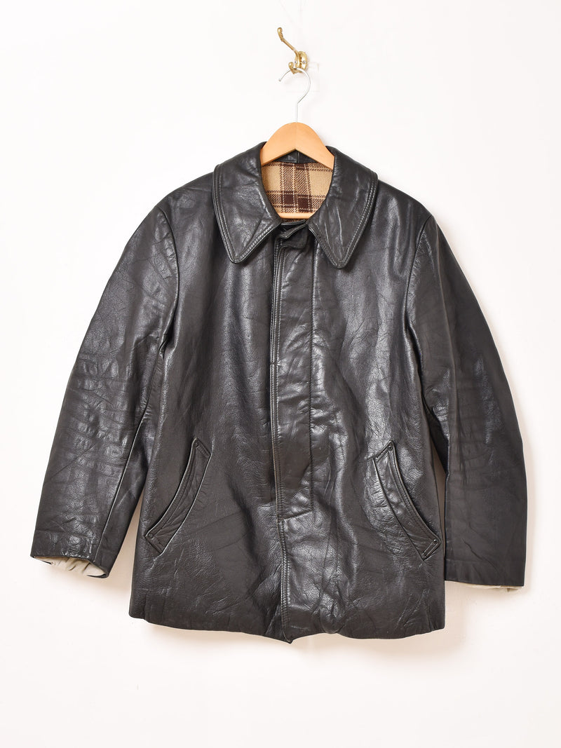 French Leather Coat