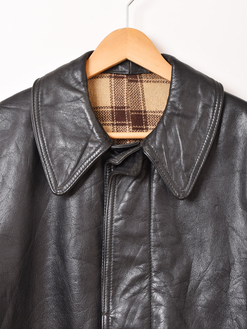 French Leather Coat