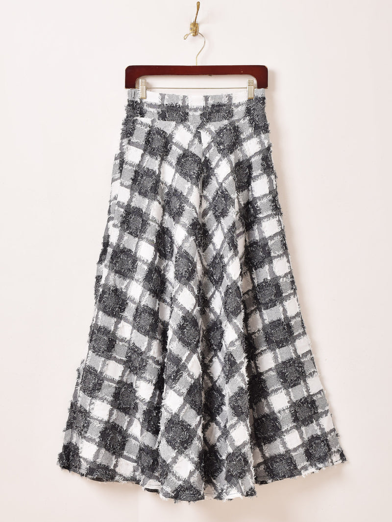 【2色展開】Meridian チェック柄 アソート フレアスカート