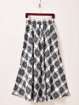 【2色展開】Meridian チェック柄 アソート フレアスカート