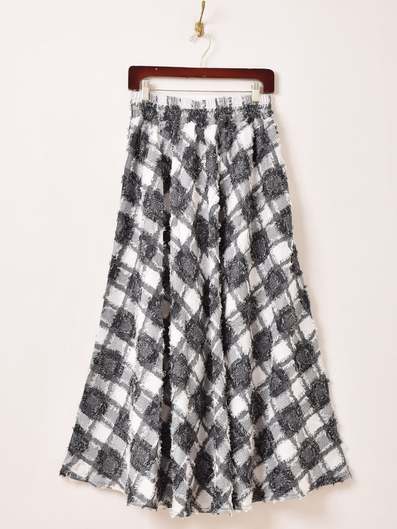 【2色展開】Meridian チェック柄 アソート フレアスカート