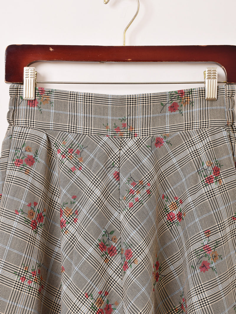 【2色展開】Meridian チェック柄 アソート フレアスカート