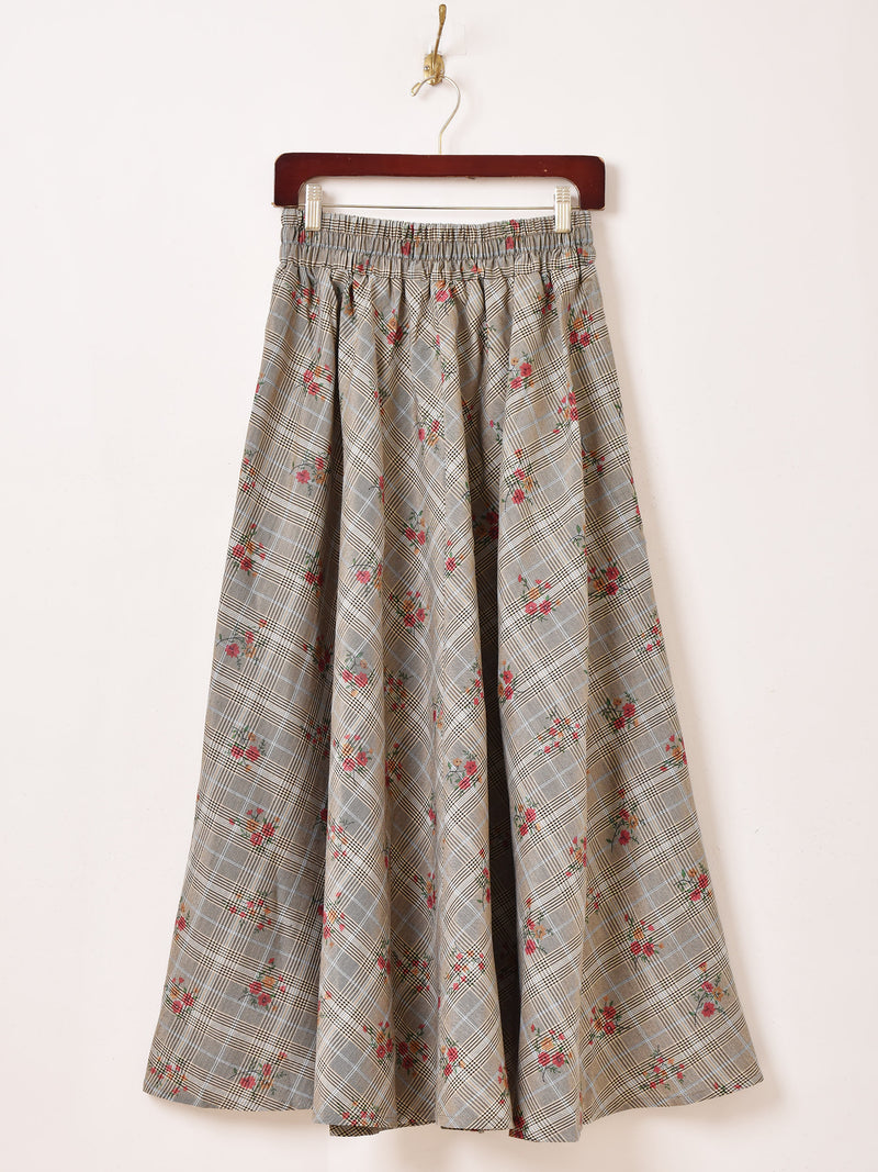 【2色展開】Meridian チェック柄 アソート フレアスカート