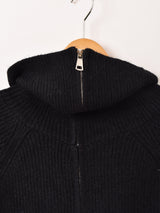 【3色展開】Meridian ビッグカラー ジップ カーディガン