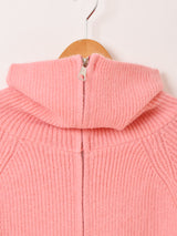 【3色展開】Meridian ビッグカラー ジップ カーディガン