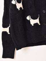【2色展開】Elcamino 犬柄 カーディガン