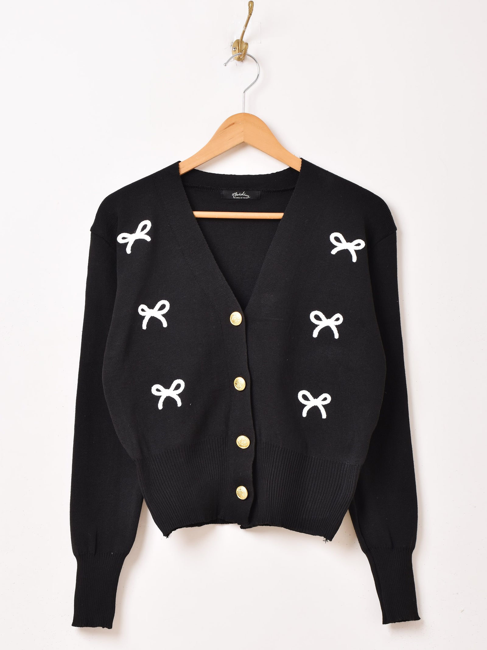 2色展開】Meridian リボン刺繍 カーディガン – 古着屋Top of the Hill