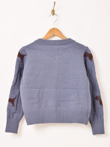 【2色展開】Elcamino 犬柄 カーディガン