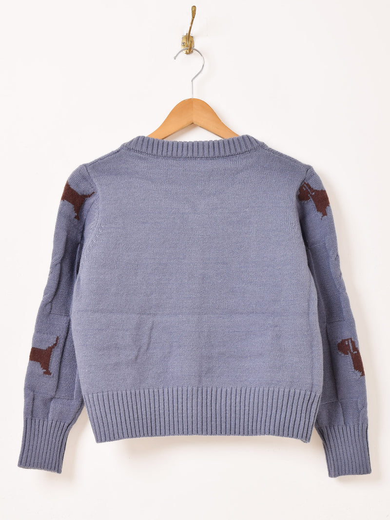 【2色展開】Elcamino 犬柄 カーディガン