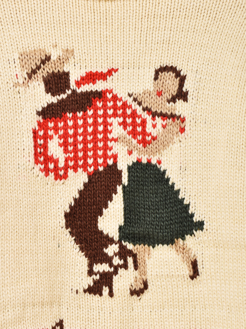 Meridian ダンス柄 カウチンセーター