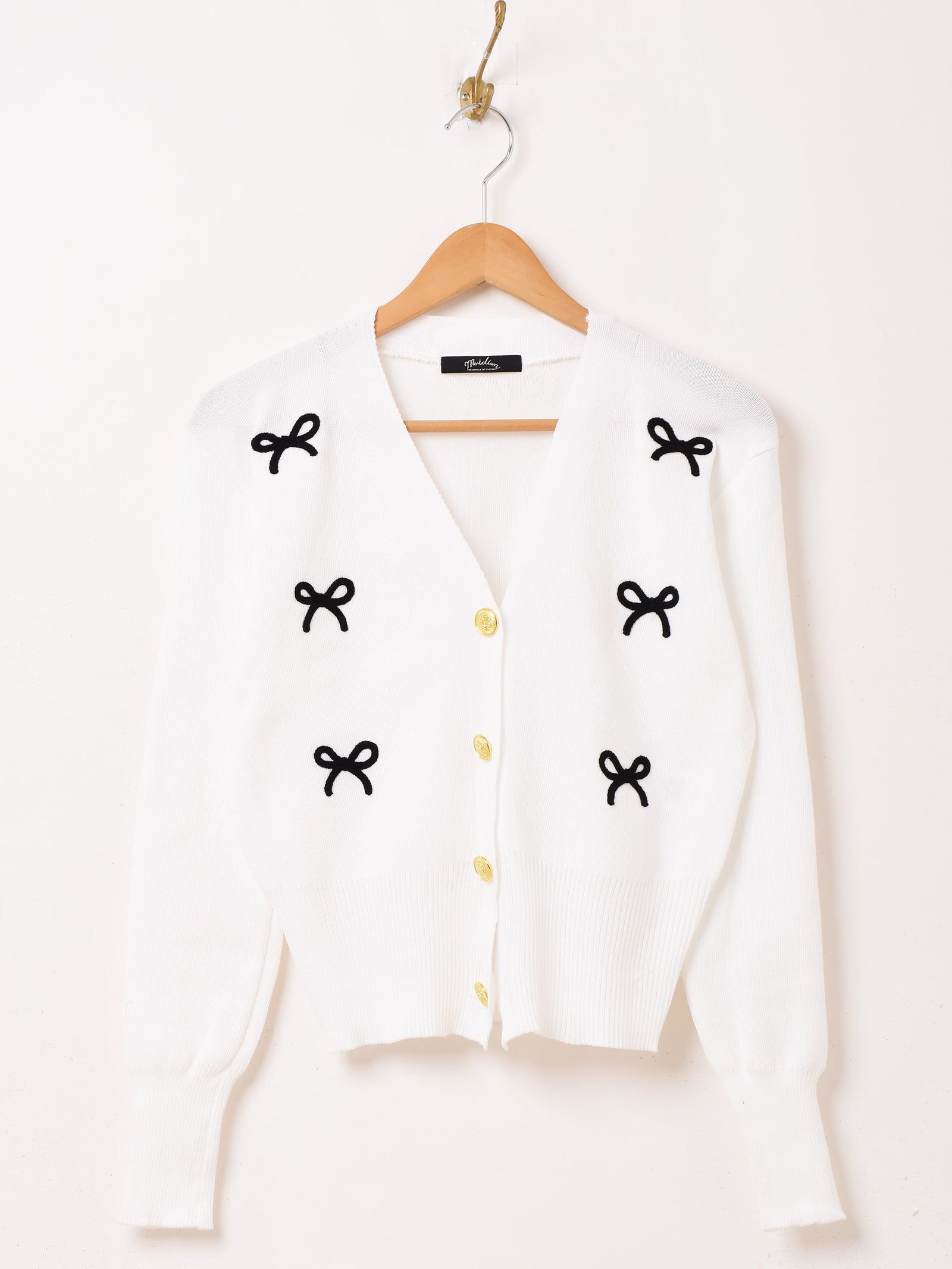 2色展開】Meridian リボン刺繍 カーディガン – 古着屋Top of the Hill