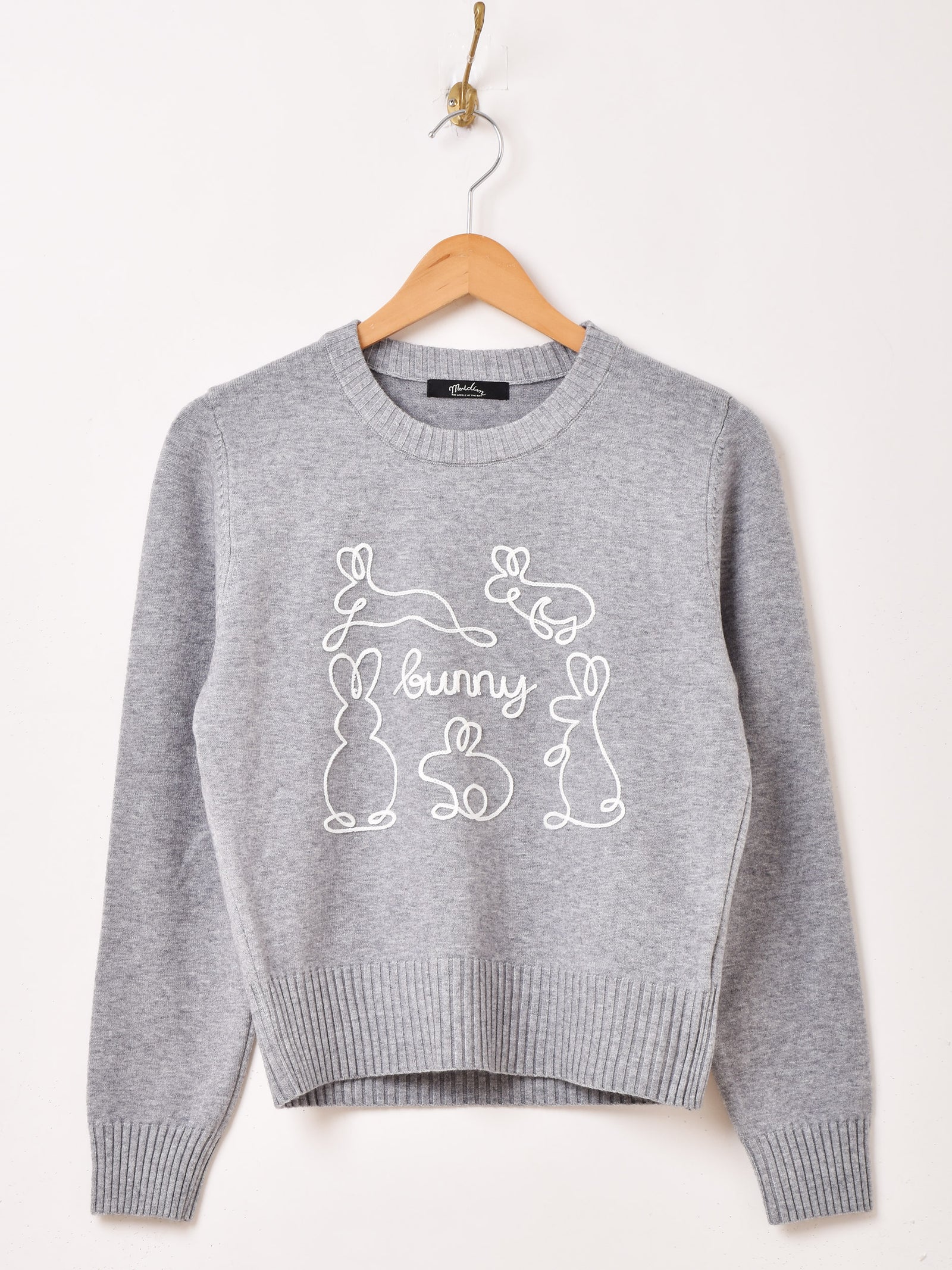 2色展開】Meridian ウサギモチーフ 刺繍 セーター – 古着屋Top of the