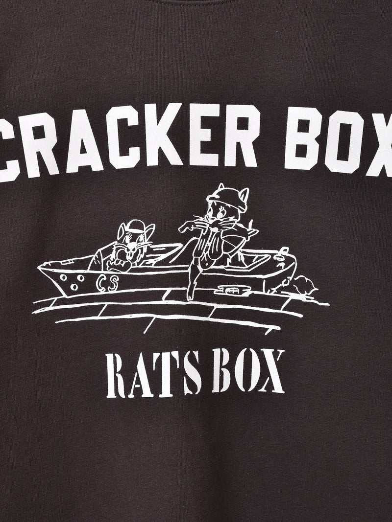 【2色展開】 プリント スウェットシャツ「CRACKER BOX」