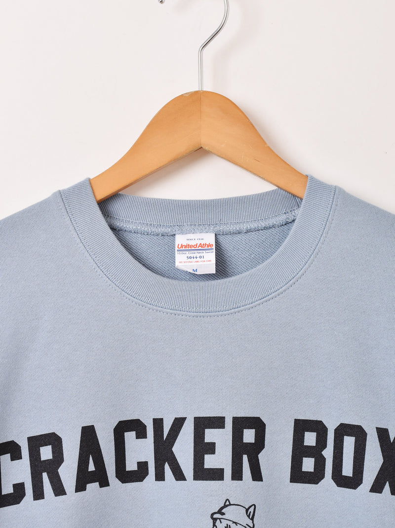 【2色展開】 プリント スウェットシャツ「CRACKER BOX」