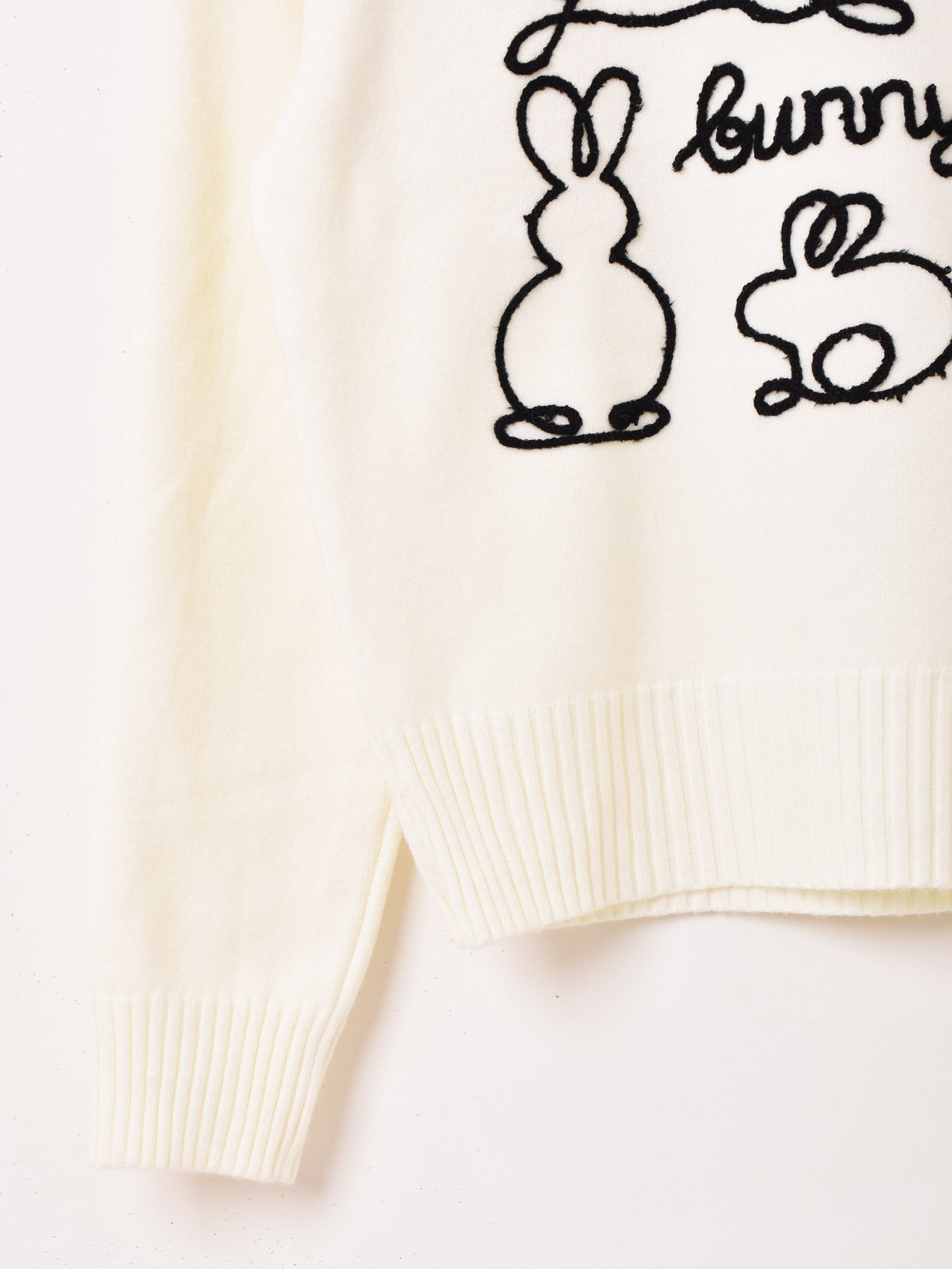 2色展開】Meridian ウサギモチーフ 刺繍 セーター – 古着屋Top of the