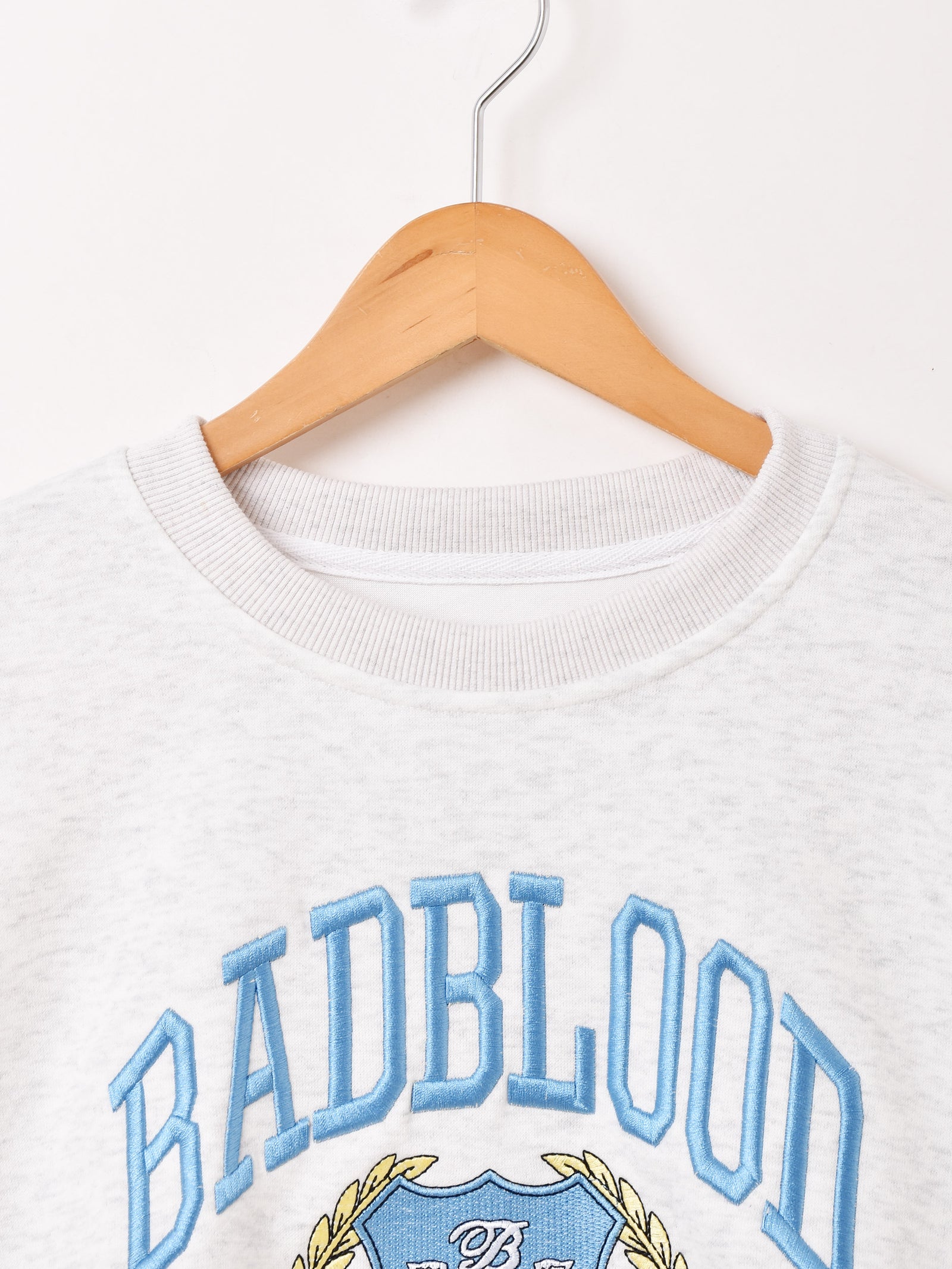 2色展開】 ロゴ刺繍 スウェットシャツ 「BADBLOOD」 – 古着屋Top of 