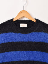 【3色展開】Backers ボーダー柄 シャギー セーター