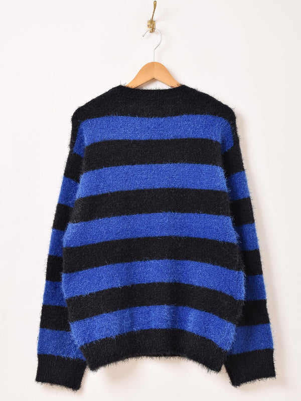 【3色展開】Backers ボーダー柄 シャギー セーター