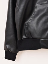 【3色展開】Backers フェイクレザー ジップアップ パーカー