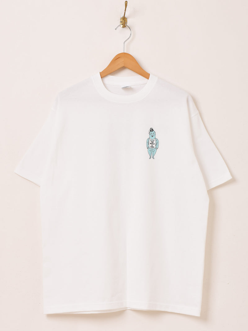 【2色展開】 プリントTシャツ「THE WORLD IS YOURS」