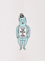 【2色展開】 プリントTシャツ「THE WORLD IS YOURS」