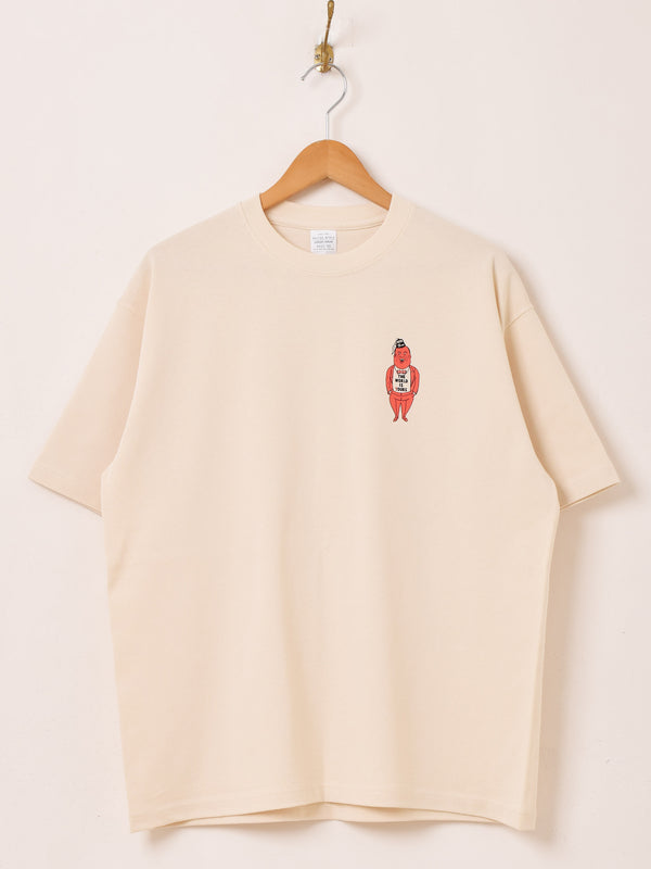【2色展開】 プリントTシャツ「THE WORLD IS YOURS」