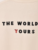 【2色展開】 プリントTシャツ「THE WORLD IS YOURS」
