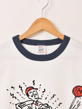 【2色展開】 プリント リンガーTシャツ「Burnin' Gas, Haulin' Ass!!」