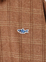 【2色展開】Backers チェック柄 ワンポイント シャーク ジャケット