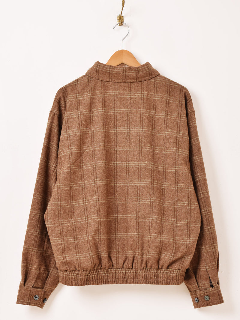 【2色展開】Backers チェック柄 ワンポイント シャーク ジャケット