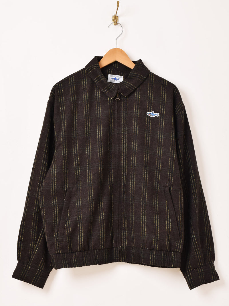 【2色展開】Backers チェック柄 ワンポイント シャーク ジャケット