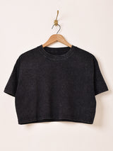 【3色展開】Meridian クロップド ウォッシュ Tシャツ