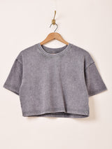 【3色展開】Meridian クロップド ウォッシュ Tシャツ