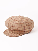 格子柄 キャスケット