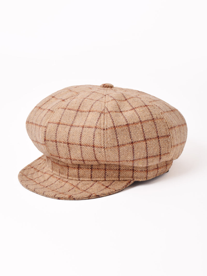 格子柄 キャスケット