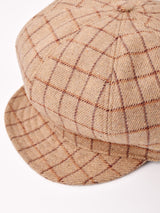 格子柄 キャスケット