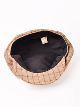 格子柄 キャスケット