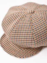 千鳥格子柄 キャスケット