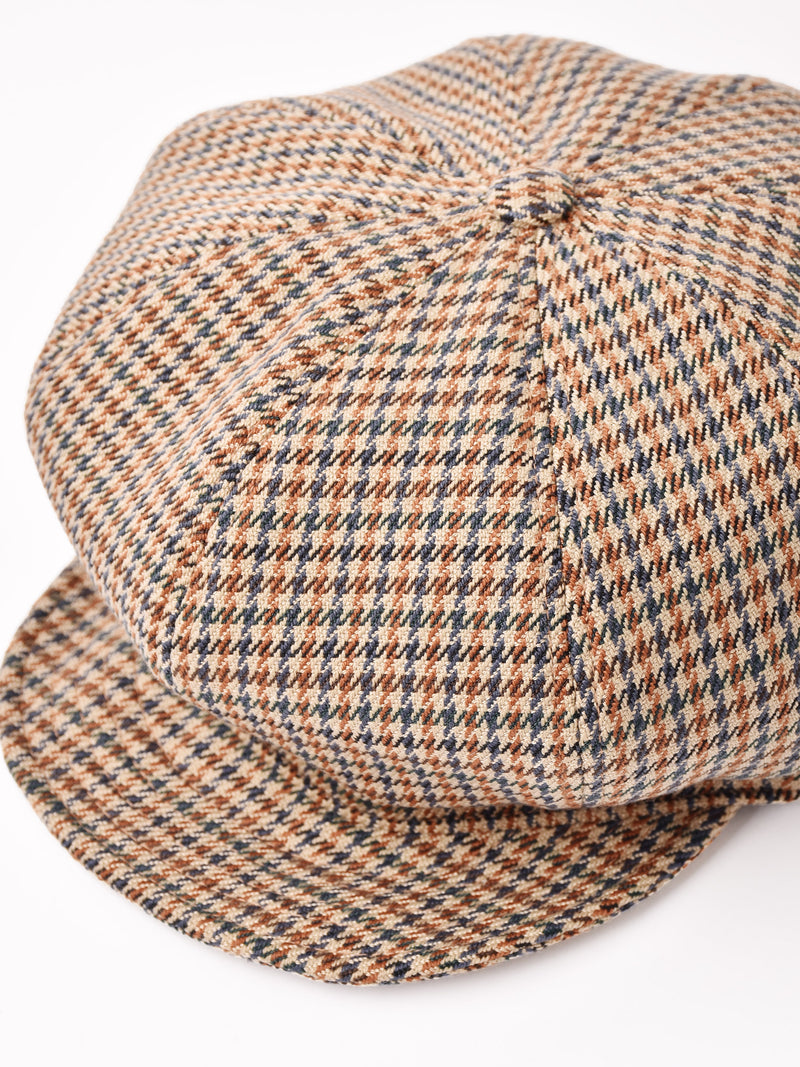 千鳥格子柄 キャスケット