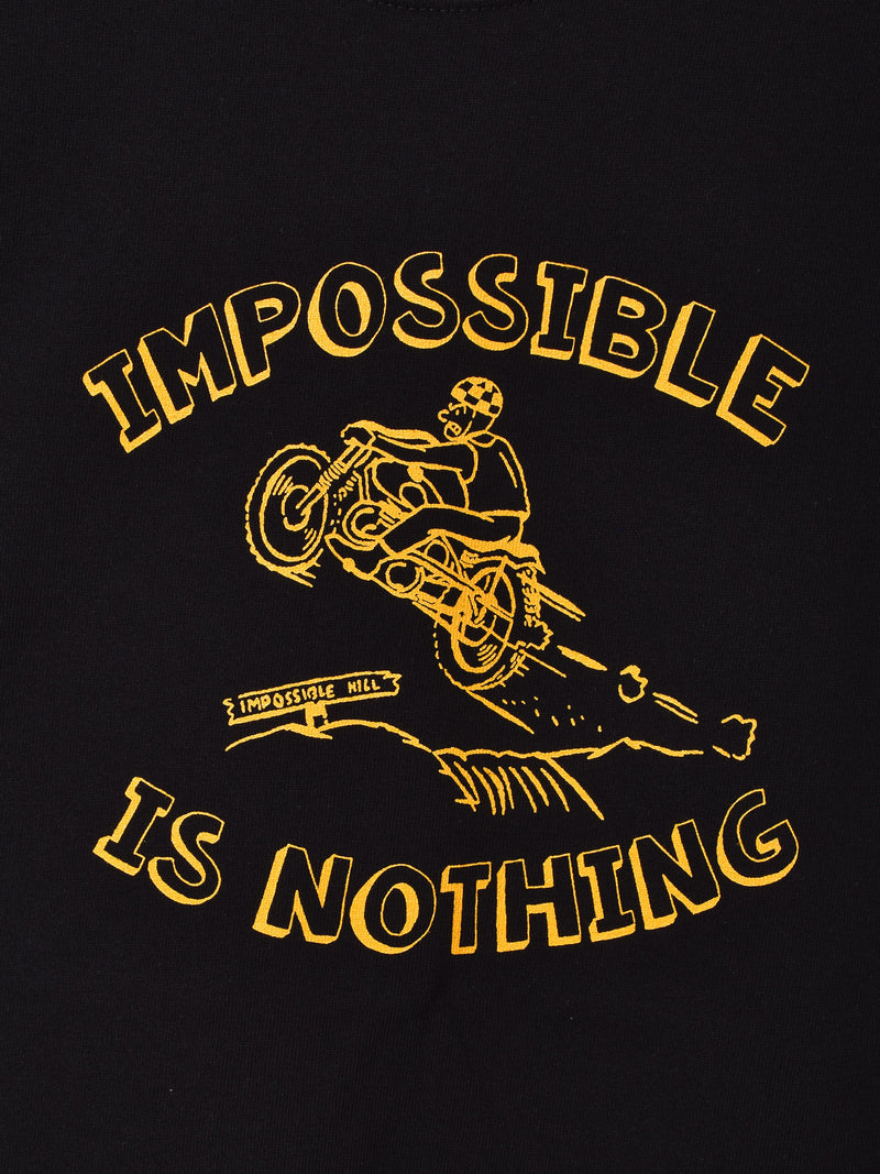 【2色展開】 プリントTシャツ「IMPOSSIBLE IS NOTHING」」