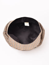 千鳥格子柄 キャスケット