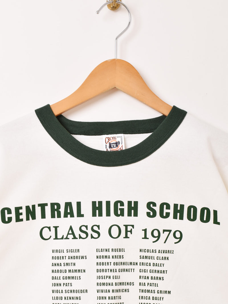 【2色展開】 プリント リンガーTシャツ「CLASS OF 1979」