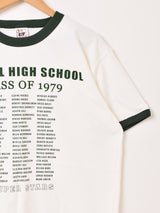 【2色展開】 プリント リンガーTシャツ「CLASS OF 1979」