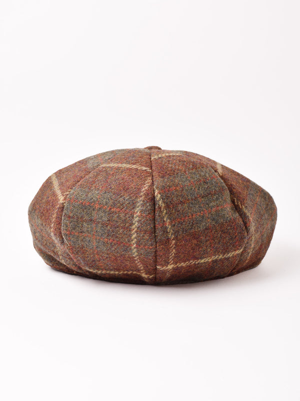 タータンチェック柄 ウール キャスケット
