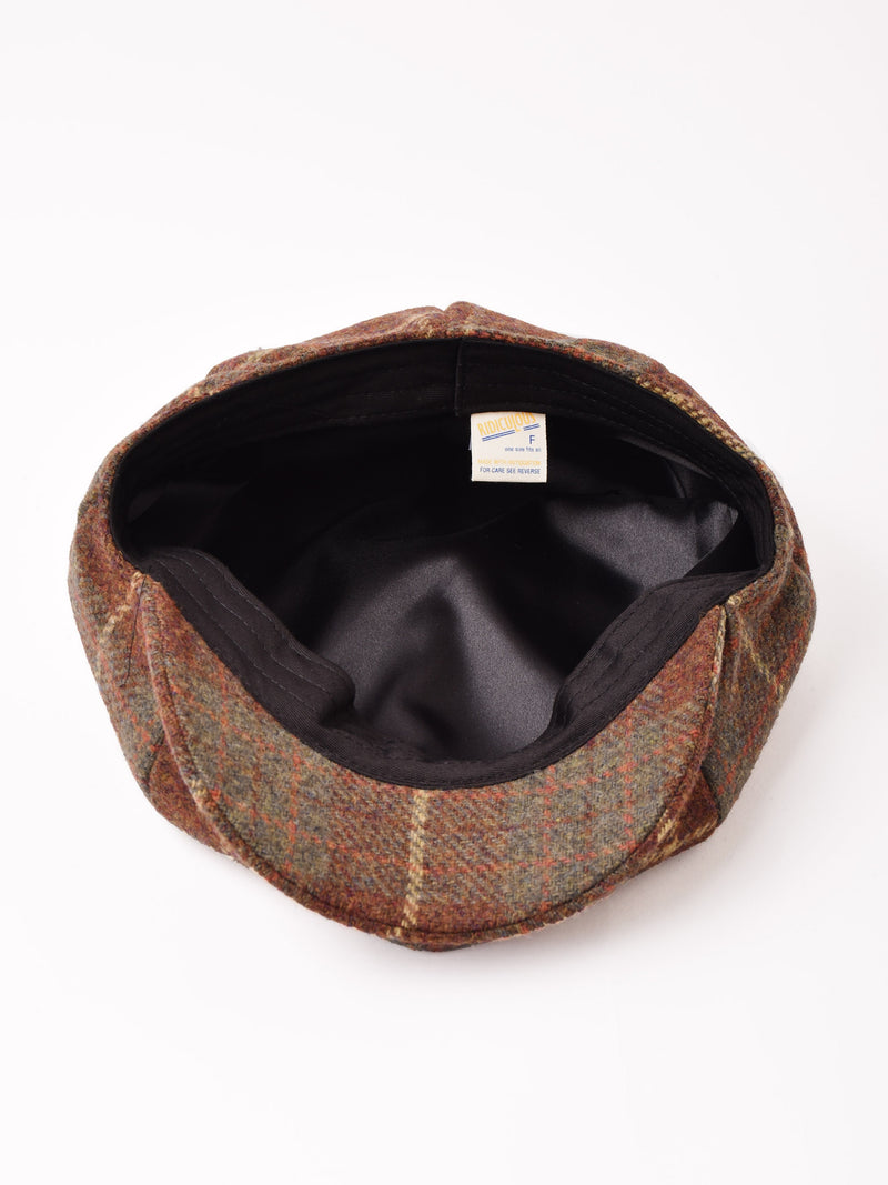 タータンチェック柄 ウール キャスケット