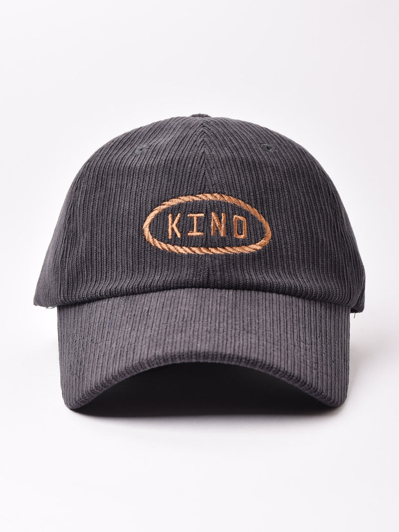 【2色展開】刺繍入り コーデュロイキャップ 「KIND」