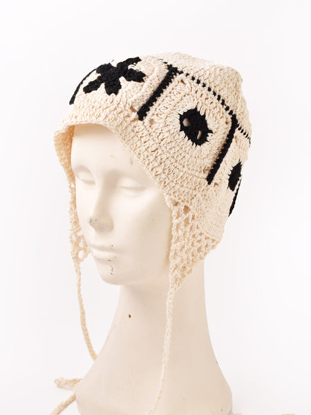 グラニースクエア  ニットキャスケット　ニット帽　ニットキャップ   手編み 2色展開】グラニースクエア ニットキャップ – 古着屋Top of the Hillの