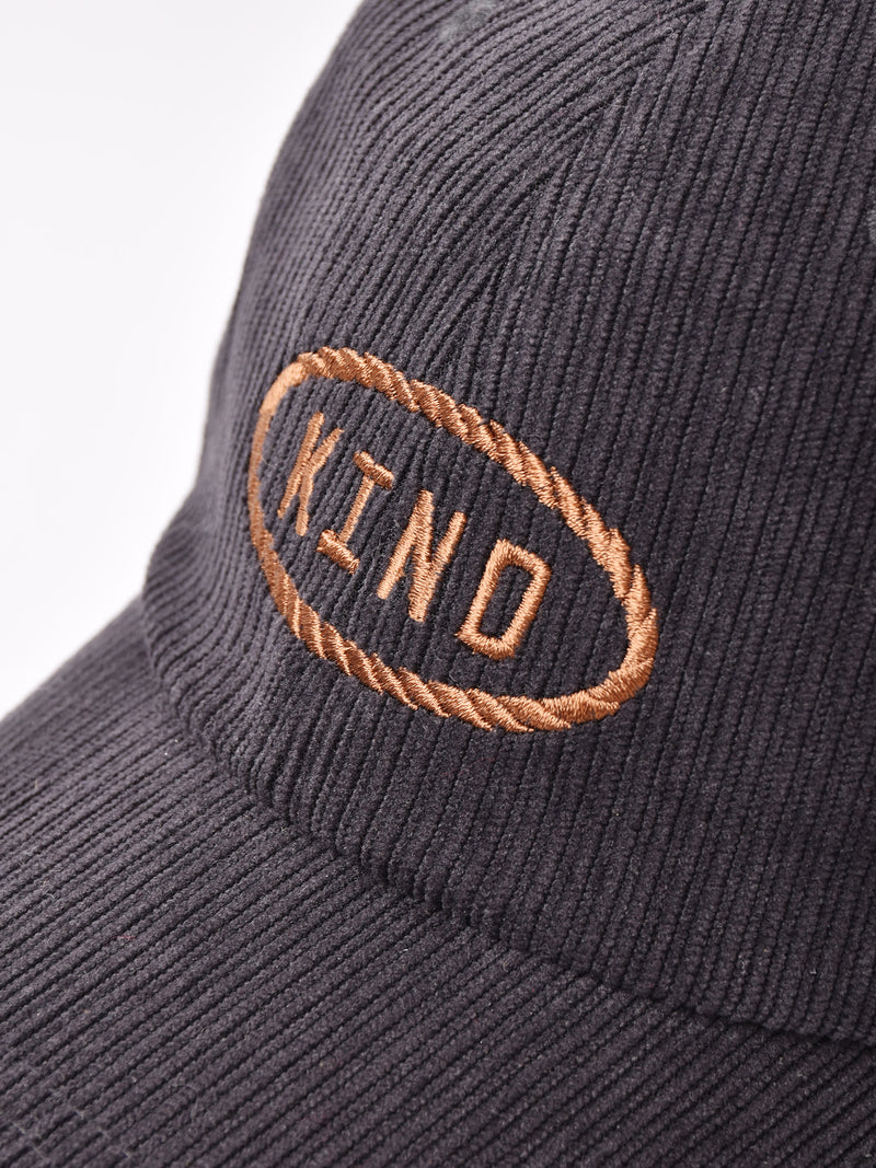 【2色展開】刺繍入り コーデュロイキャップ 「KIND」