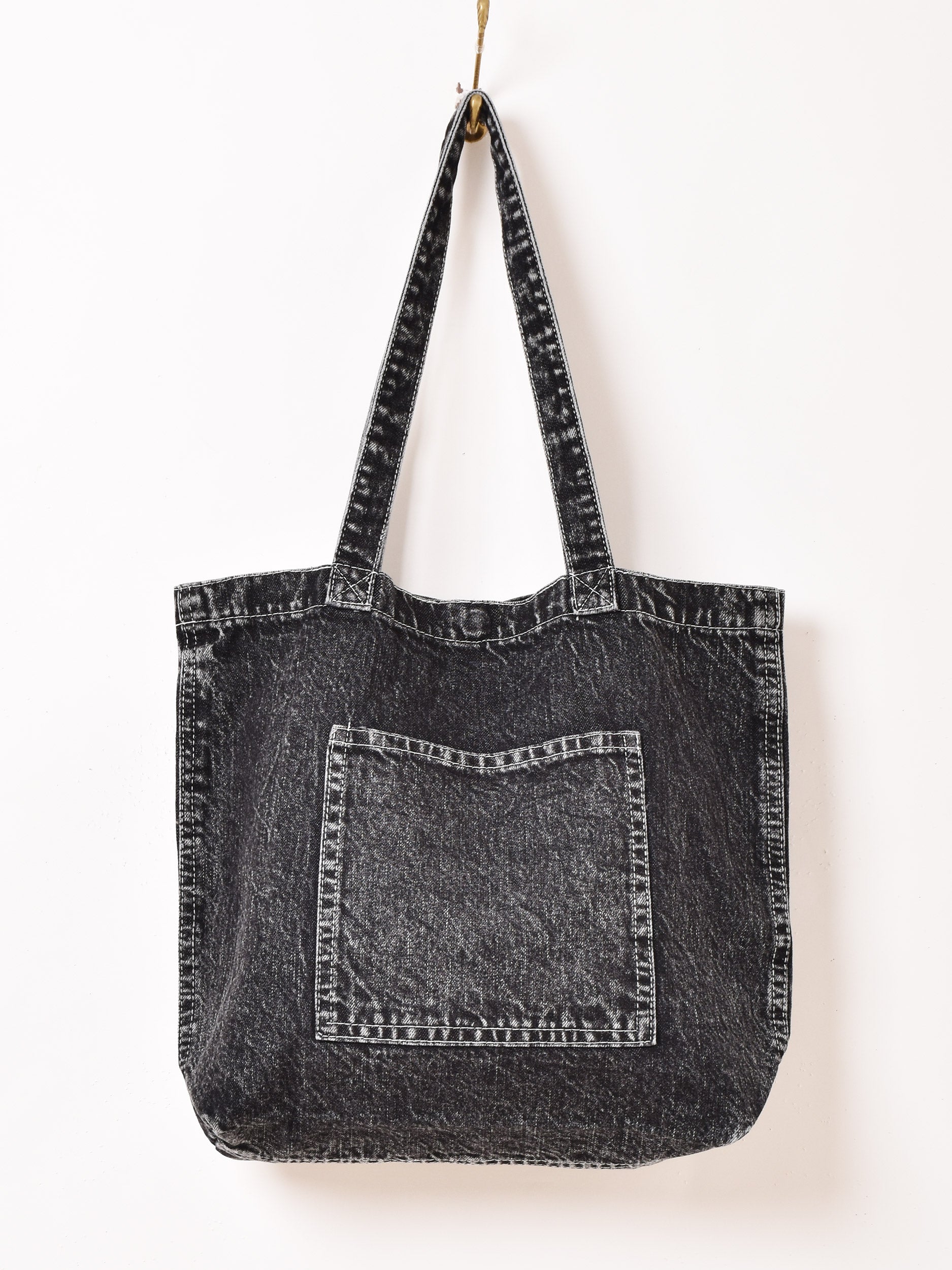 ◆デニムリメイク◆ウォッシュドBAG◆パープル◆No.225◆ セール】※※【 2color 】ケミカルウォッシュスクエアデニム