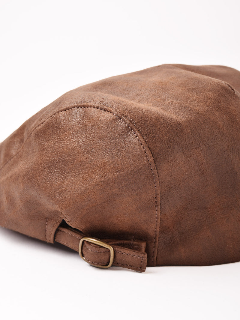 【2色展開】フェイクレザー ハンチング